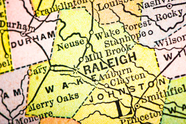 istock Antique map of Raleigh, North Carolina (1899) 2163409804