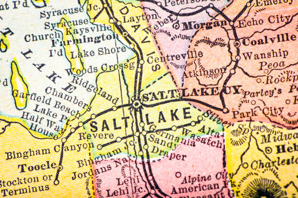 istock Antique map of Salt Lake City, Utah (1899) 2163410352