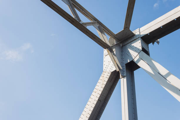 istock Metal constructions of the railway bridge 2163413711