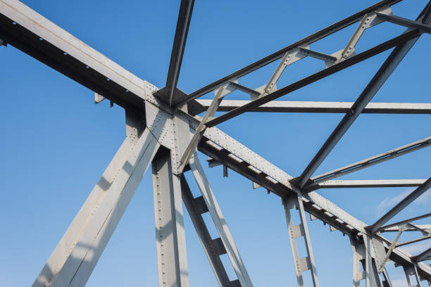 istock Metal constructions of the railway bridge 2163413728