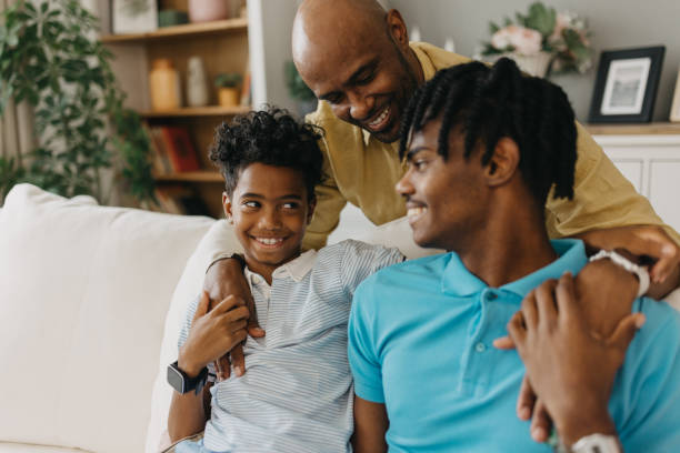 istock Laughing father and sons creating wonderful memories. 2163416231