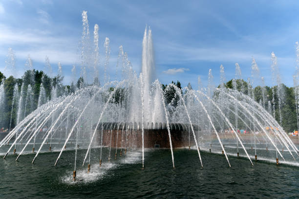 istock Large summer fountain. 2163418488