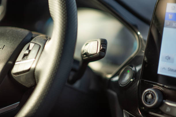 istock A closeup image displaying the steering wheel inside a vehicle 2163418674