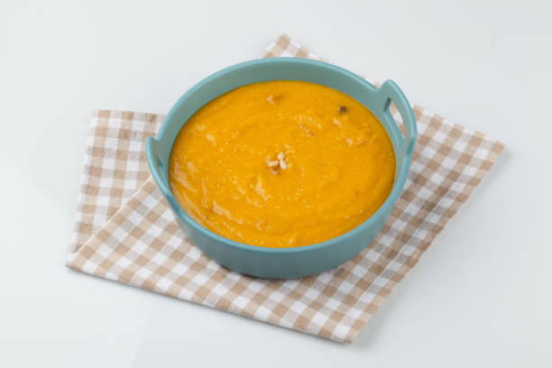 istock Pumpkin porridge is made by adding red beans and dissolving rice flour. 2163426601