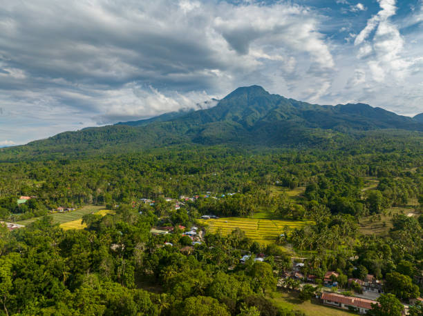 istock Mountain and farmland in Camiguin Island. Philippines. 2163426885