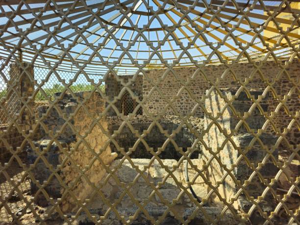 istock Al Ghars well, a historical site linked to prophet Muhammed peace be upon him, lined with basalt stones, surrounded by building foundations, near Quba mosque 2163427789