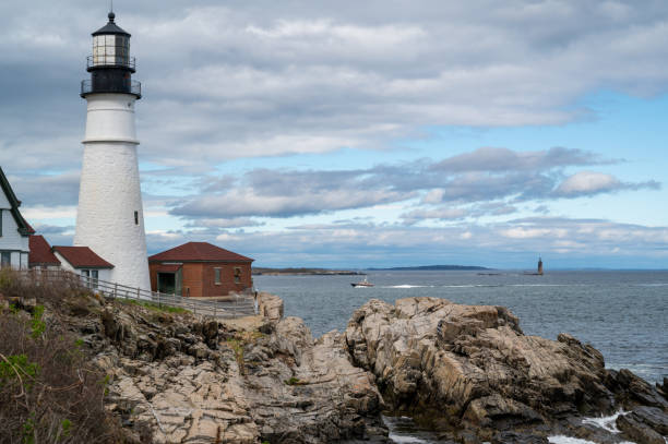 istock Portland Lighthouse on a Cloudy Day 2163435986