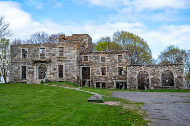 istock Stone Goddard Mansion Ruins in Spring 2163436801