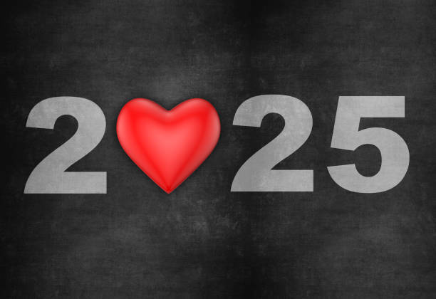 istock New Year 2025 Text with Heart Shape on Blackboard 2163441076
