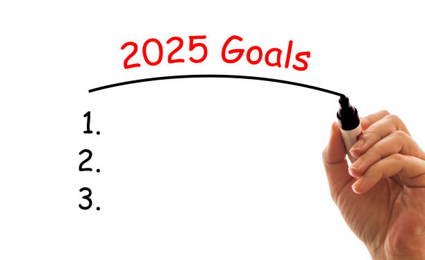 istock Handwriting 2025 Goals on White Background 2163441095