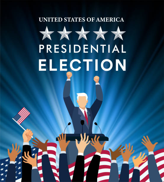 Presidential Election Day. Vote 2024 in the USA. Presidential Election Day. Vote 2024 in the USA—banner design for election voting poster and political campaign. democratic party logo stock illustrations