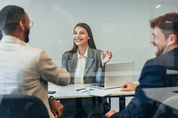 istock Business persons on meeting in the office 2163453193