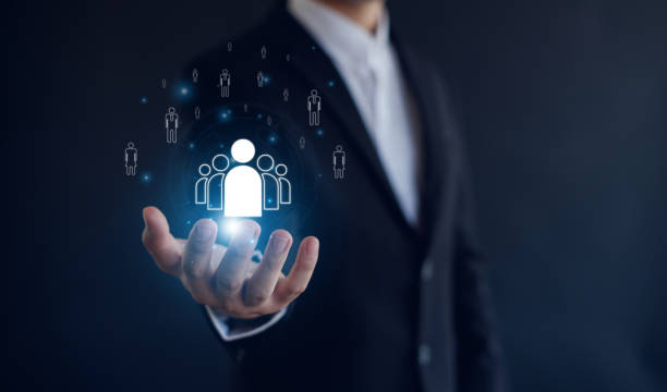 istock Customer Relationship Management, global structure customer network technology, social media, digital marketing online, Data exchanges development, customer service. 2163455561