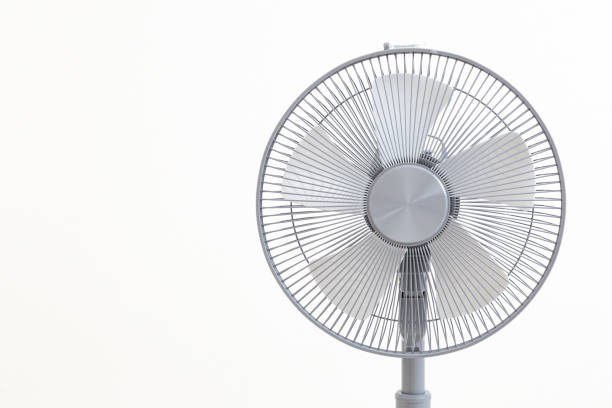 istock Electric fan on white background 2163456874