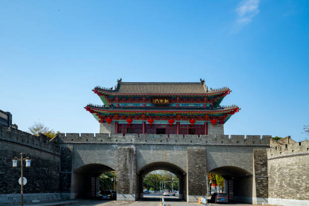 istock Ancient architectural city gates and highways 2163457462