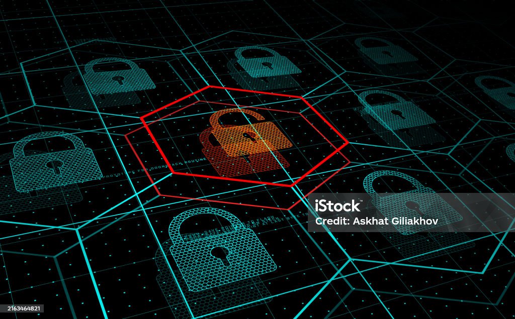 Cyber Attack System Under Threat Ddos Attack Stock Illustration ...