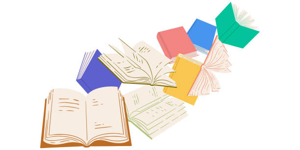 istock Colorful books placed in a line on a white background 2163469658