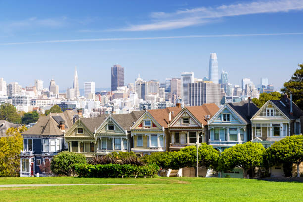 istock The Painted Ladies and San Francisco downtown 2163472900