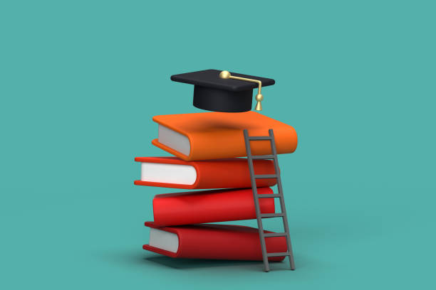 istock Back to school; books and graduation cap. 2163474087