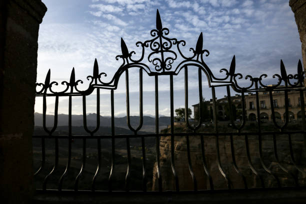 Beautiful panoramic view of Ronda city in Malaga province, Spain, in the afternoon