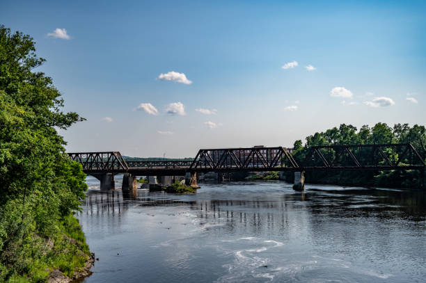 istock Ticonic bridge over Kennebec river 2163489646