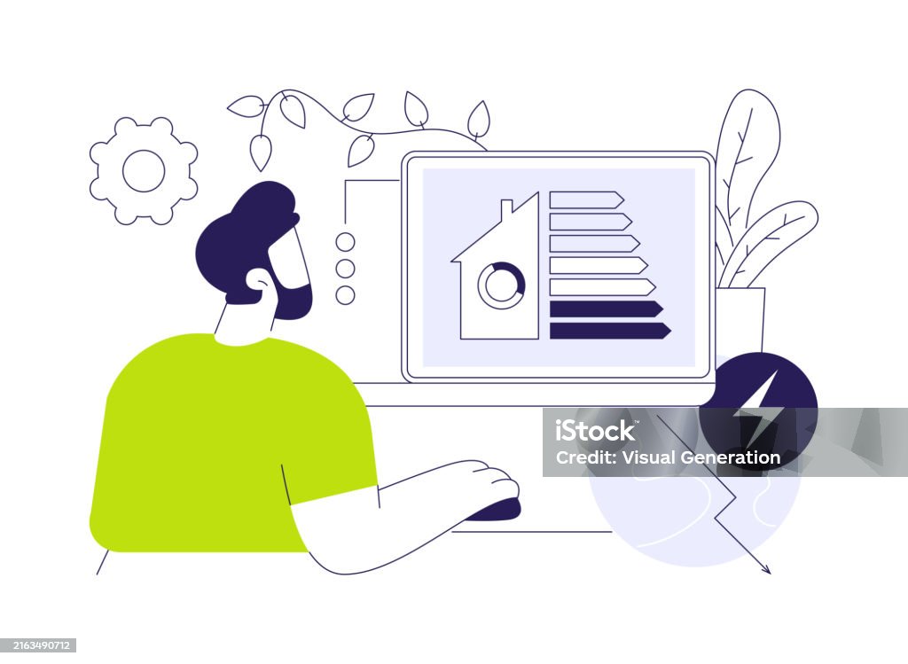 Energyefficient Computers Abstract Concept Vector Illustration Stock ...