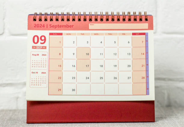istock Hello September. September 2024 planning calendar on your desktop. 2163491581