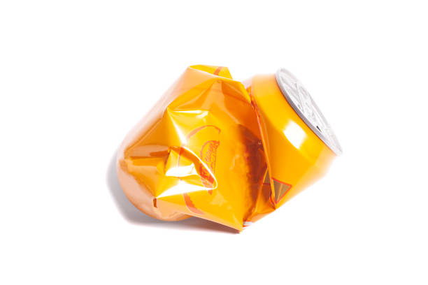 istock Empty crumpled can from energy drink or beer 2163491790