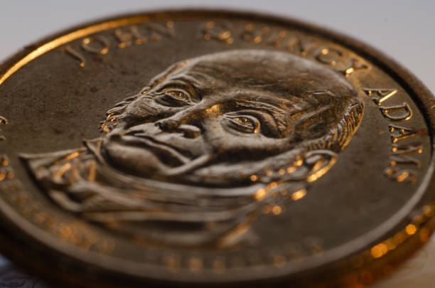 John Quincy Adams coin (front), MacroPhotography.
