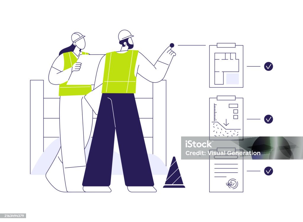 Construction Documents Abstract Concept Vector Illustration Stock ...