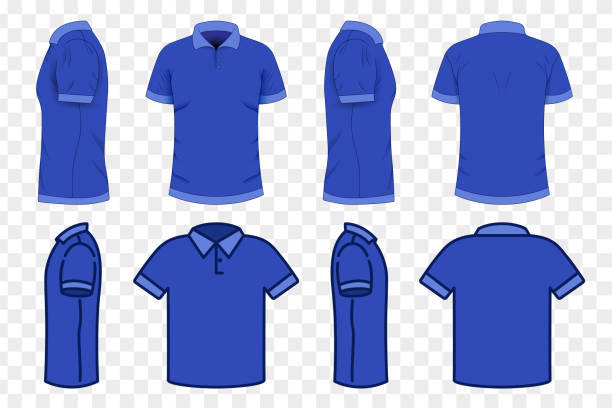 istock Polo t-shirt in different angles on a transparent background. 2163495296