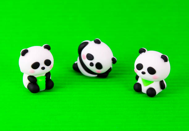 istock Beautiful panda bears, friends meeting 2163497301