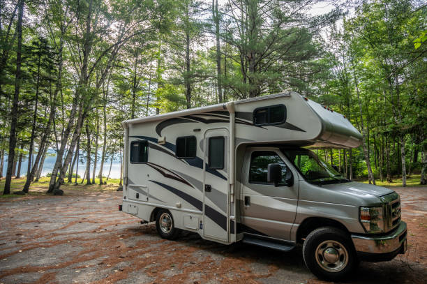 istock Motor Home by the Wyman Lake 2163497752