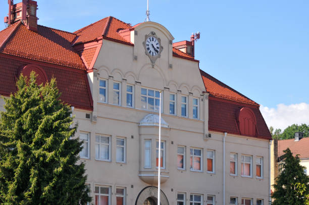 istock Low angle view of a school building 2163498185