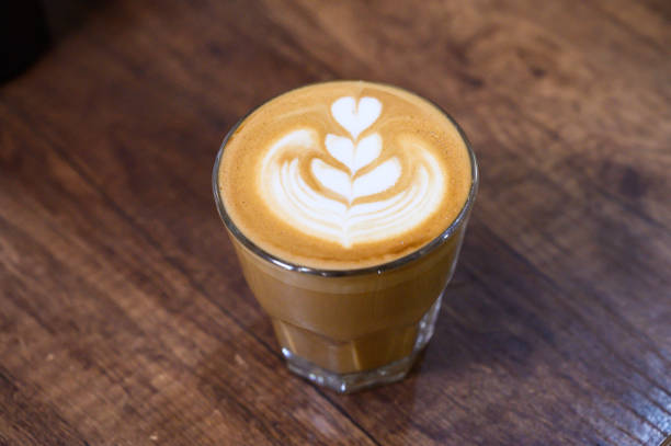 istock Artistic latte with crema heart 2163502244