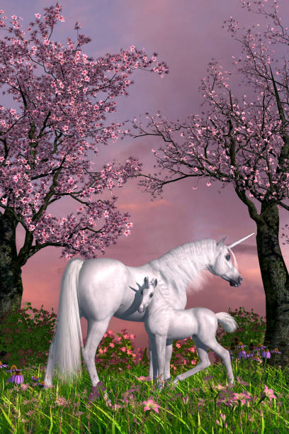 istock Unicorn Mare and Foal 2163505984