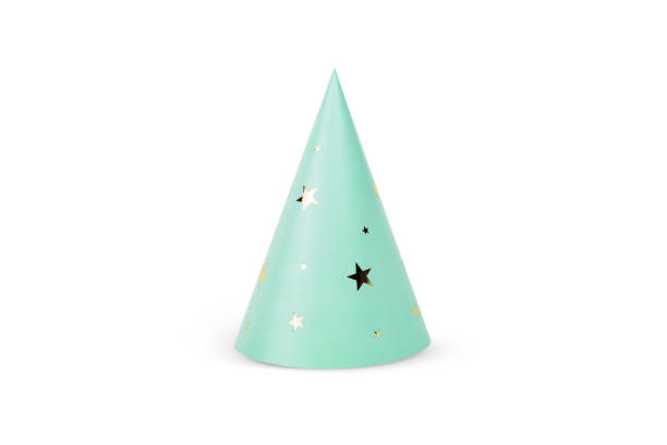 istock Party hat with the stars isolated on white background. Close-up. 2163506892