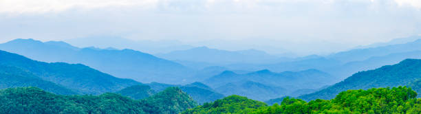 istock Panorama Along Blue Ridge Parkway: Thunder Struck Ridge Overlook, North Carolina 2163510863