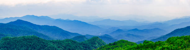 Panorama Along Blue Ridge Parkway: Thunder Struck Ridge Overlook, North Carolina