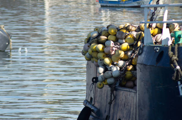 a fisherman's boots on a boat in southern Chile