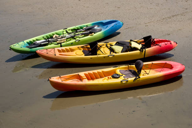 istock Ocean kayaks on the beach 2163513057
