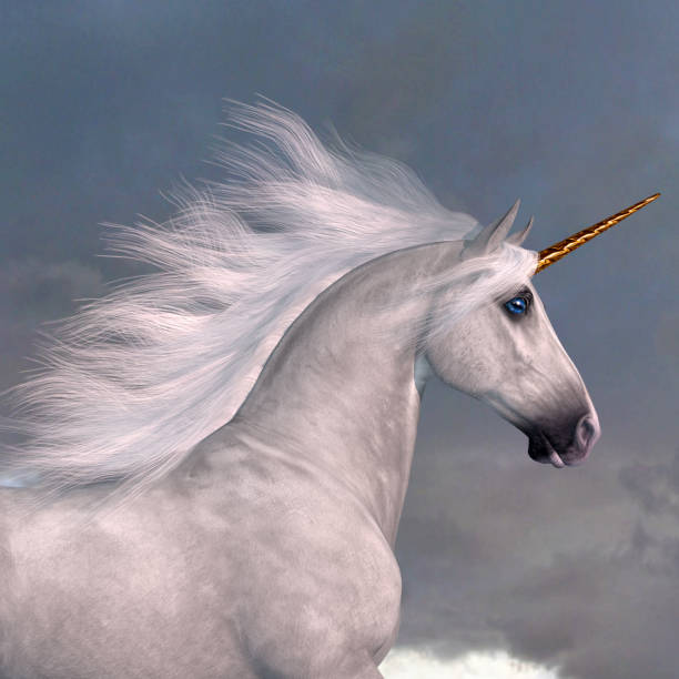 istock Unicorn White Stallion 2163513094