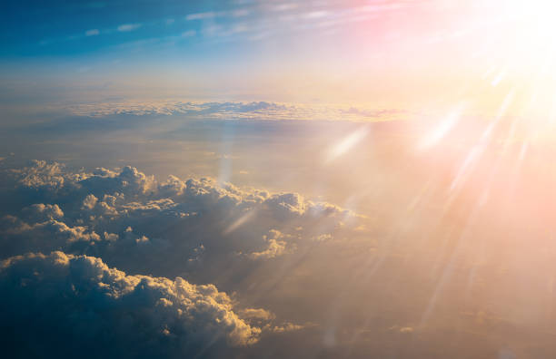 istock Beautiful sunset with clouds in the sky. 2163517259