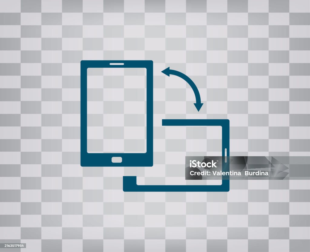 Android Tablet Rotate Icon Rotate Smartphone Or Cellular Phone Or Tablet Icons In Vector Stock ...