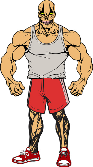 Zombie Bodybuilder Muscle Zombie Stock Illustration - Download Image Now - Adult ...