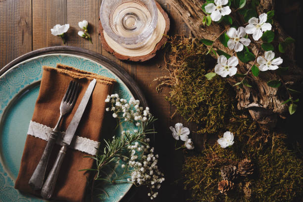 Vintage outdoor wedding decor
