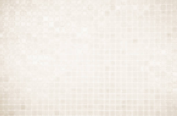 istock Cream light ceramic wall chequered and floor tiles mosaic background in bathroom, kitchen. Design pattern geometric with grid wallpaper texture decoration pool. Simple seamless abstract surface clean. 2163526521