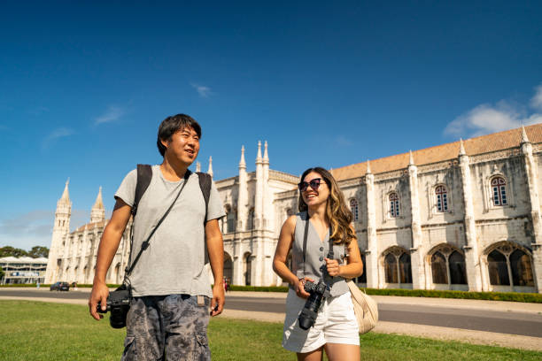 istock Friends in tourism at the Jeronimos Monastery 2163533845