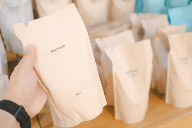 istock refill liquid soap, shampoo and other products. Sustainable lifestyle. 2163543533