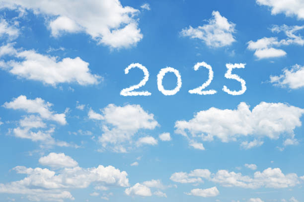 istock 2025 year written on the clear sky 2163543767